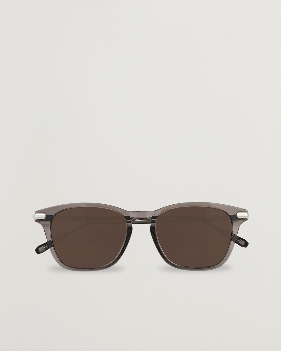 Men | D-frame Sunglasses | Brioni | BR0092S Titanium Sunglasses Grey Silver