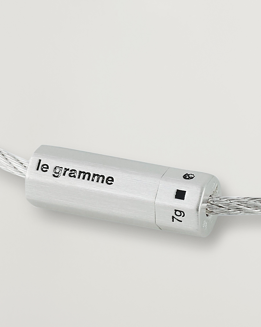 Men | LE GRAMME Octagonal Cable Bracelet Brushed Sterling Silver 7g | LE GRAMME | Octagonal Cable Bracelet Brushed Sterling Silver 7g