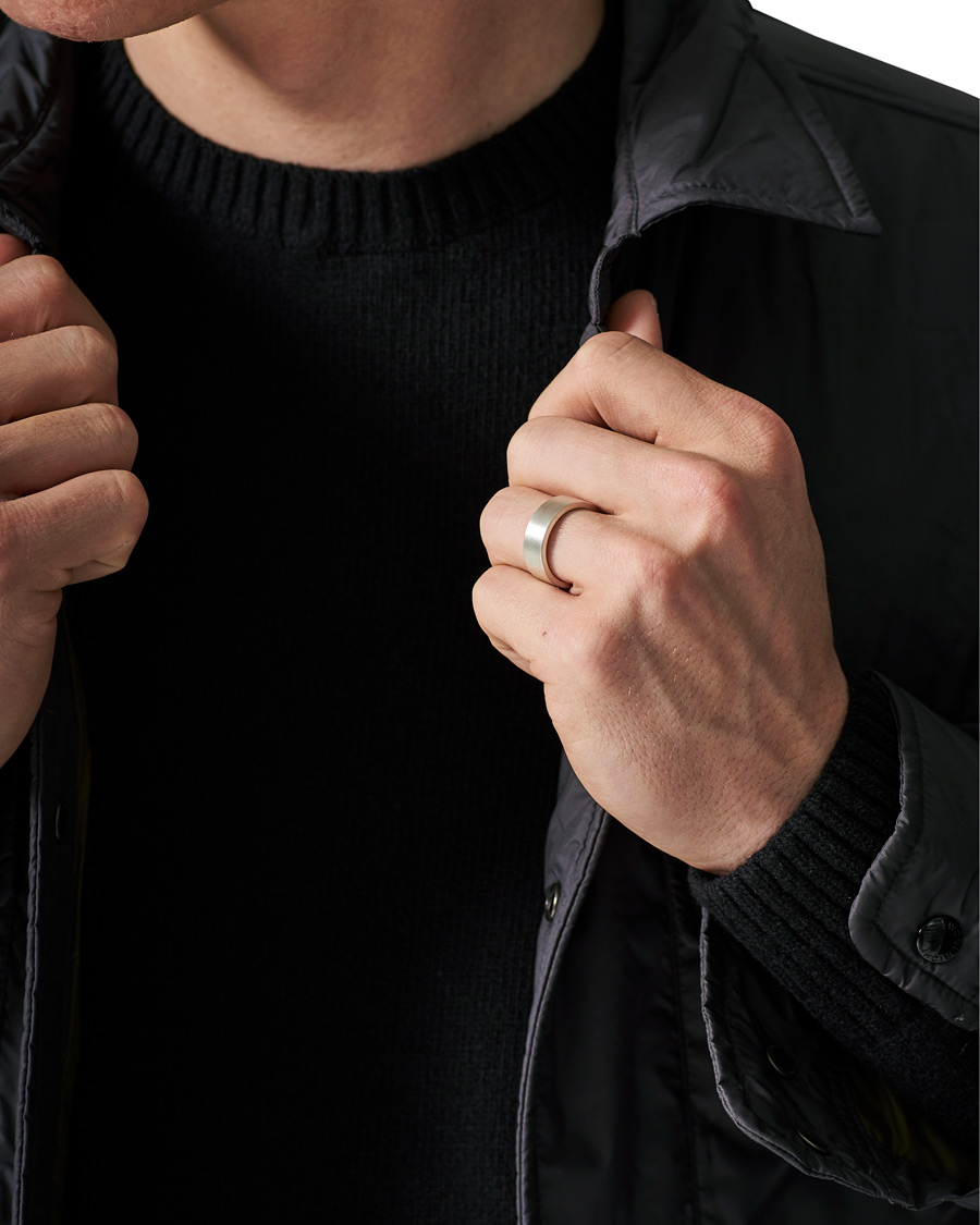 Men | Jewellery | LE GRAMME | Ribbon Brushed Ring Sterling Silver