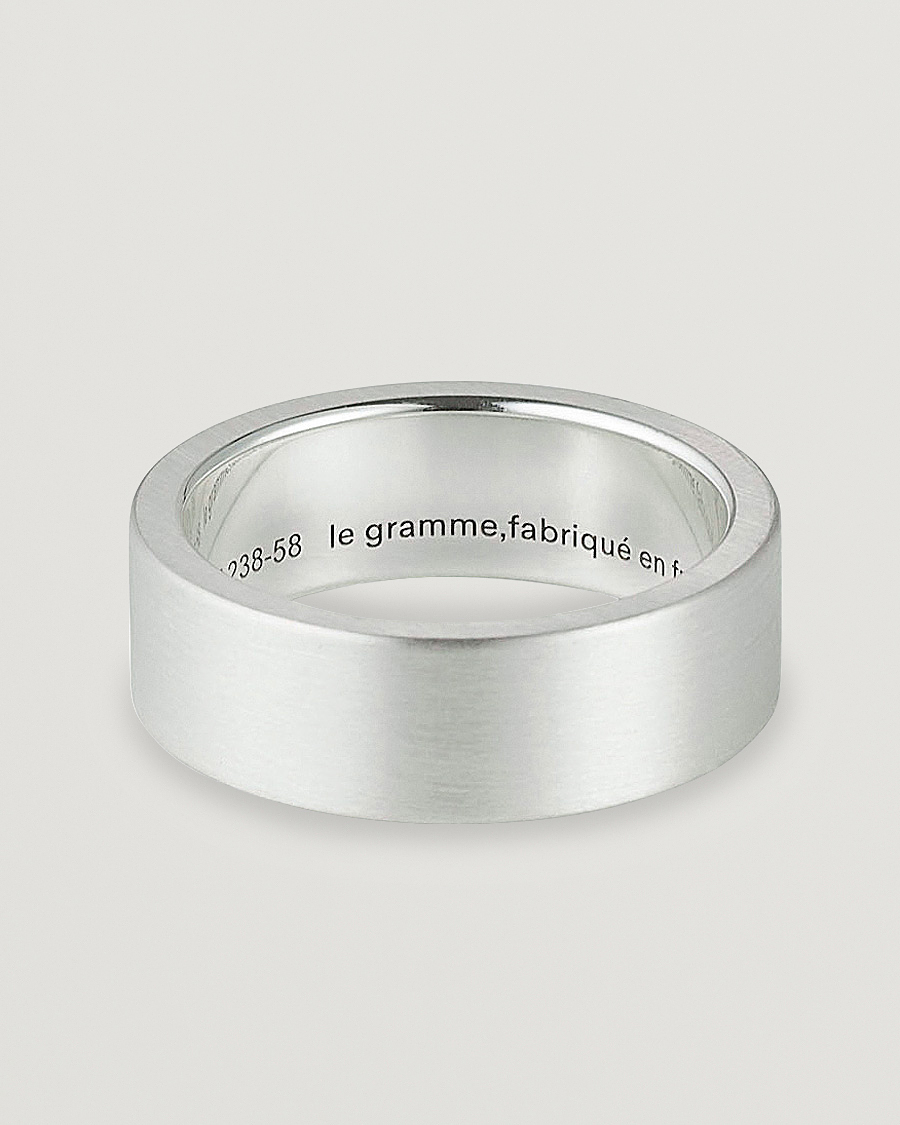 Men | Jewellery | LE GRAMME | Ribbon Brushed Ring Sterling Silver 9g