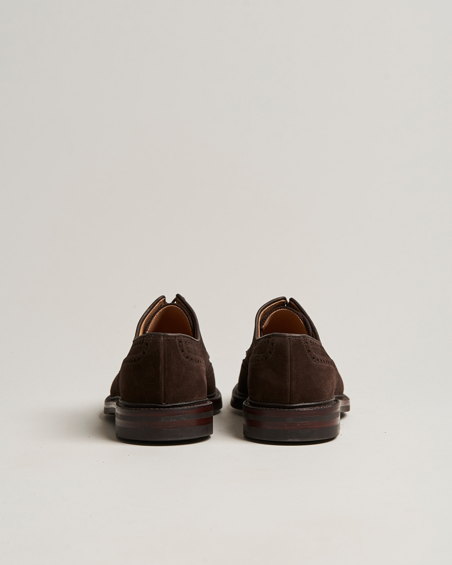 Men | Derby Shoes | Crockett & Jones | Pembroke Derbys Dainite Sole Dark Brown Suede