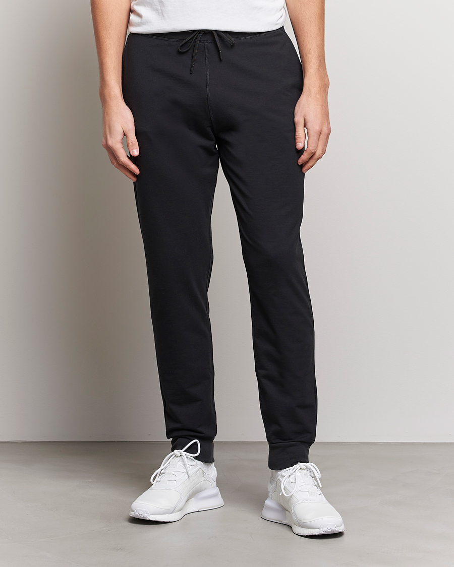 Men | Loungewear | Sunspel | Active Track Pants Black