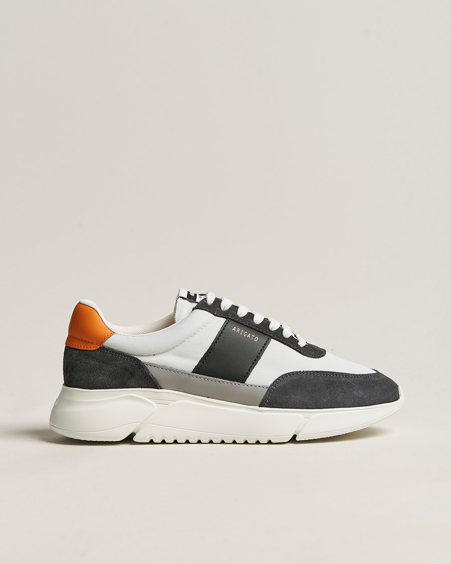 Men |  | Axel Arigato | Genesis Vintage Runner Sneaker Light Grey/Black/Orange