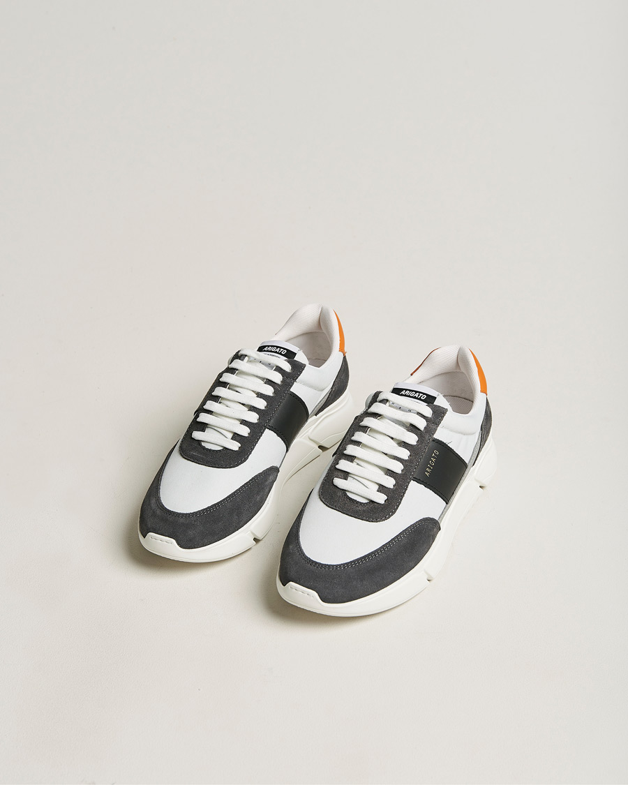 Men | Suede shoes | Axel Arigato | Genesis Vintage Runner Sneaker Light Grey/Black/Orange