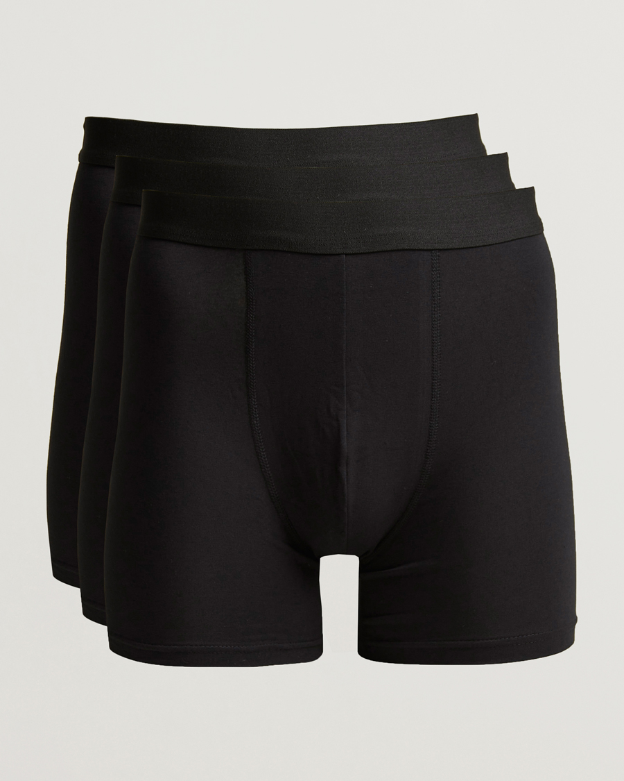 Men | Underwear & Socks | Bread & Boxers | 3-Pack Long Boxer Brief Black