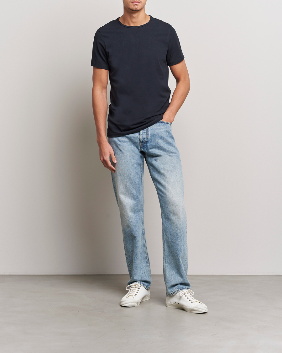 Men | T-Shirts | Bread & Boxers | 2-Pack Crew Neck Tee Dark Navy