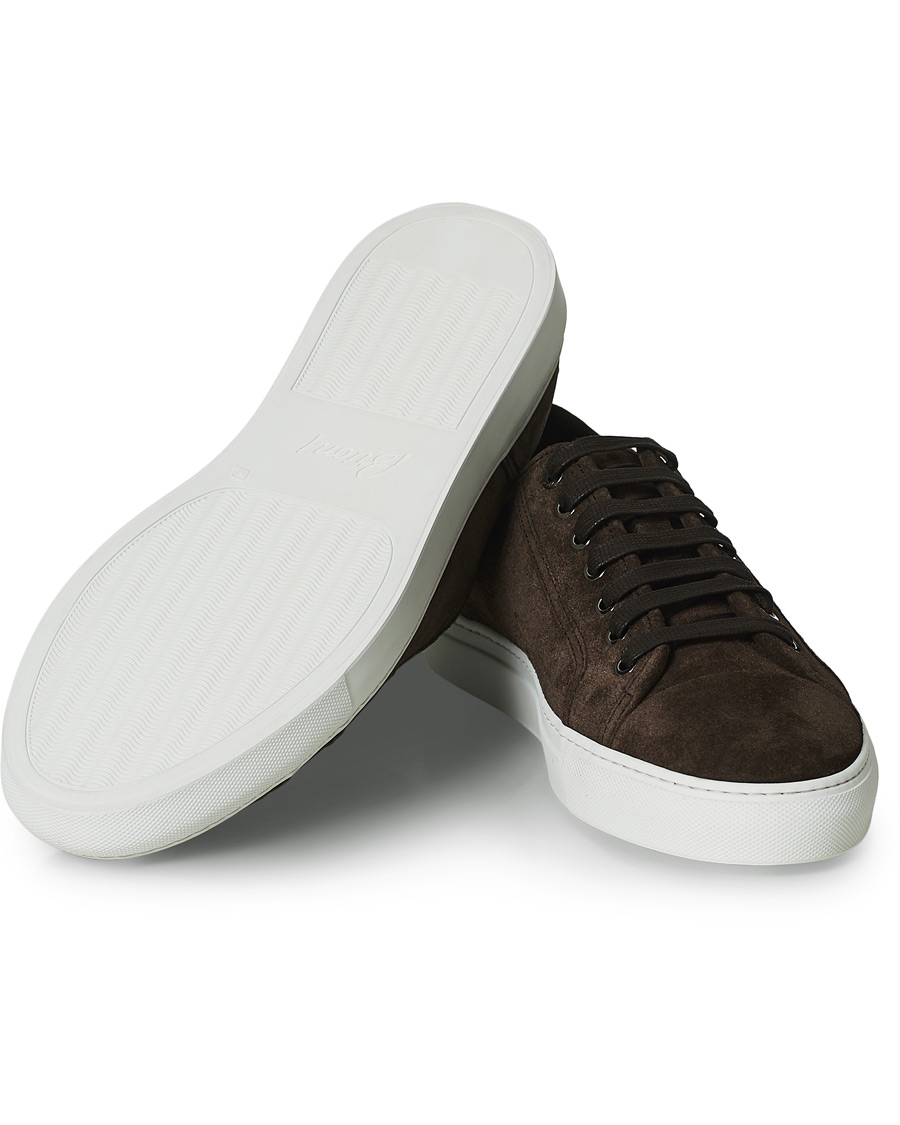 Men | Sneakers | Brioni | Cassetta Suede Sneakers Dark Brown