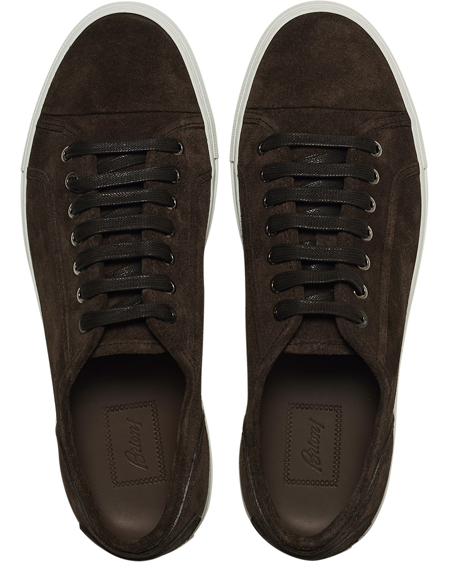 Men | Sneakers | Brioni | Cassetta Suede Sneakers Dark Brown