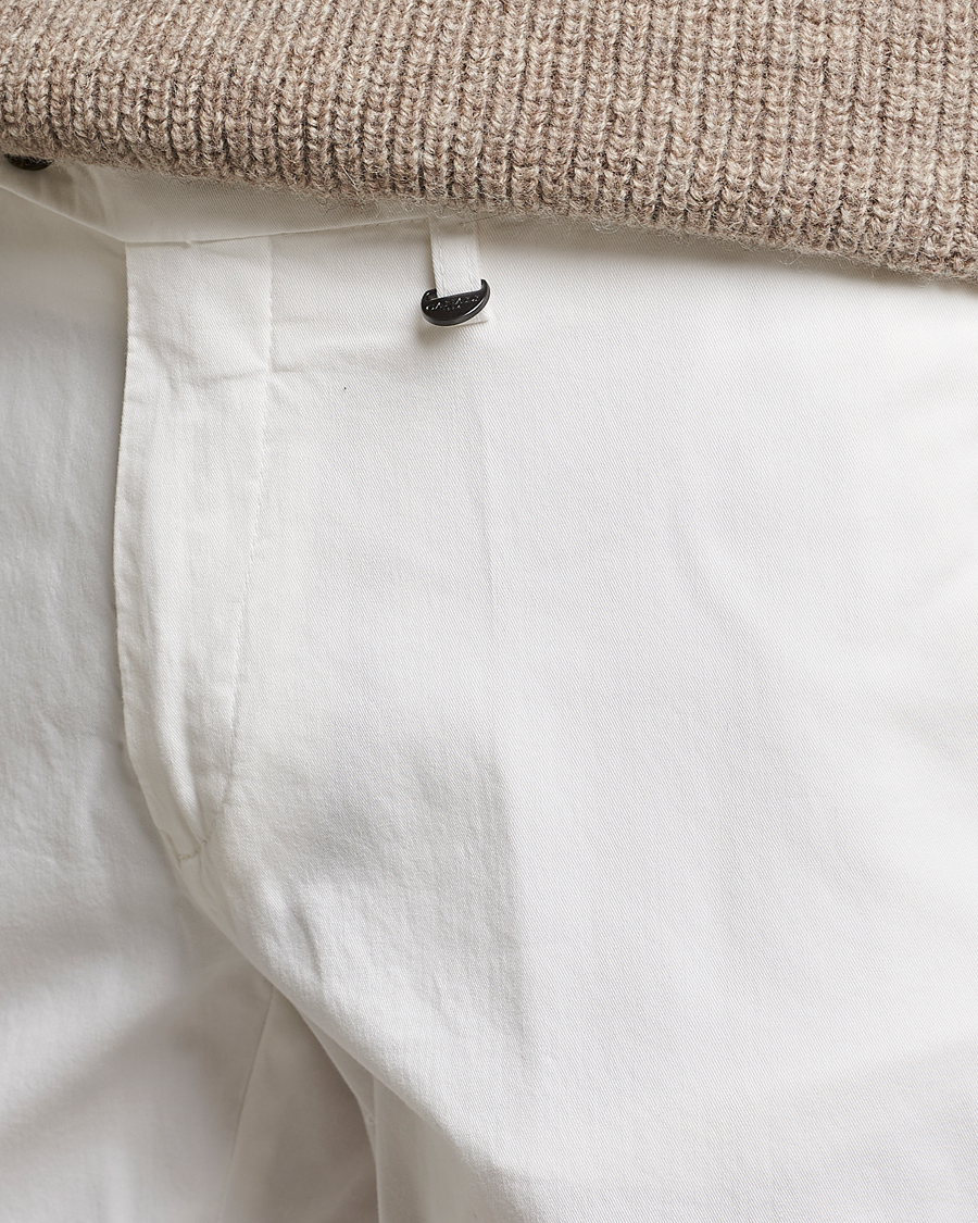 Men | Trousers | Canali | Cotton Stretch Chinos Optical White
