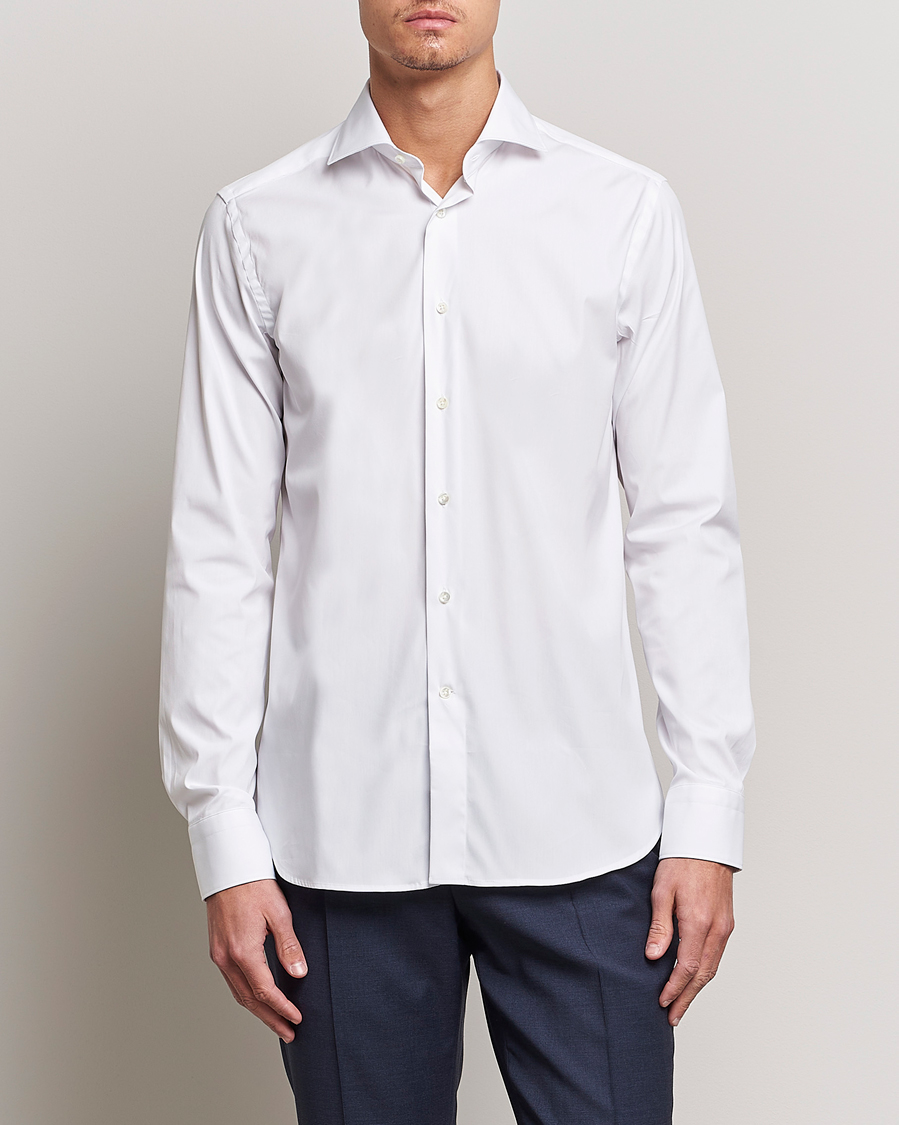 Men | Formal | Canali | Slim Fit Cotton/Stretch Shirt White