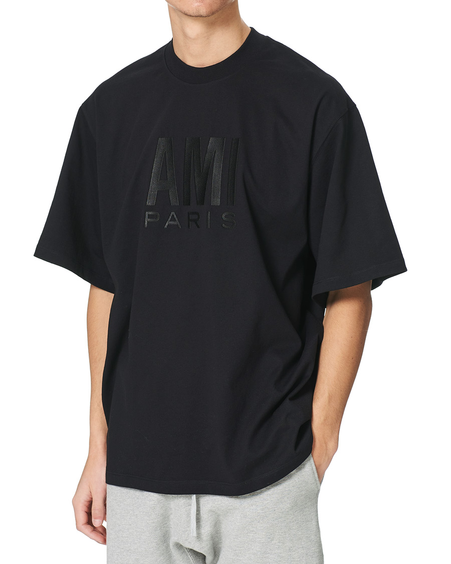 Men | T-Shirts | AMI | Oversize Logo Tee Black