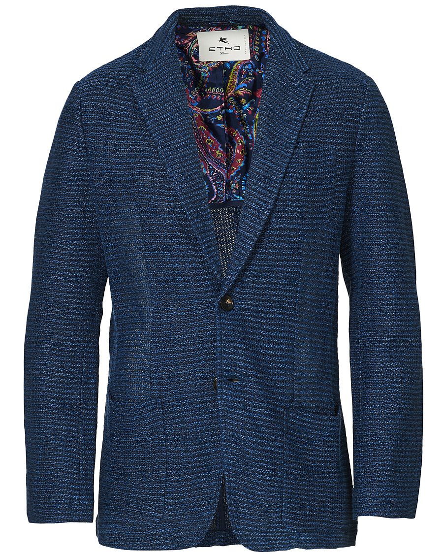 Men | Blazers | Etro | Jacquard Jersey Blazer Navy