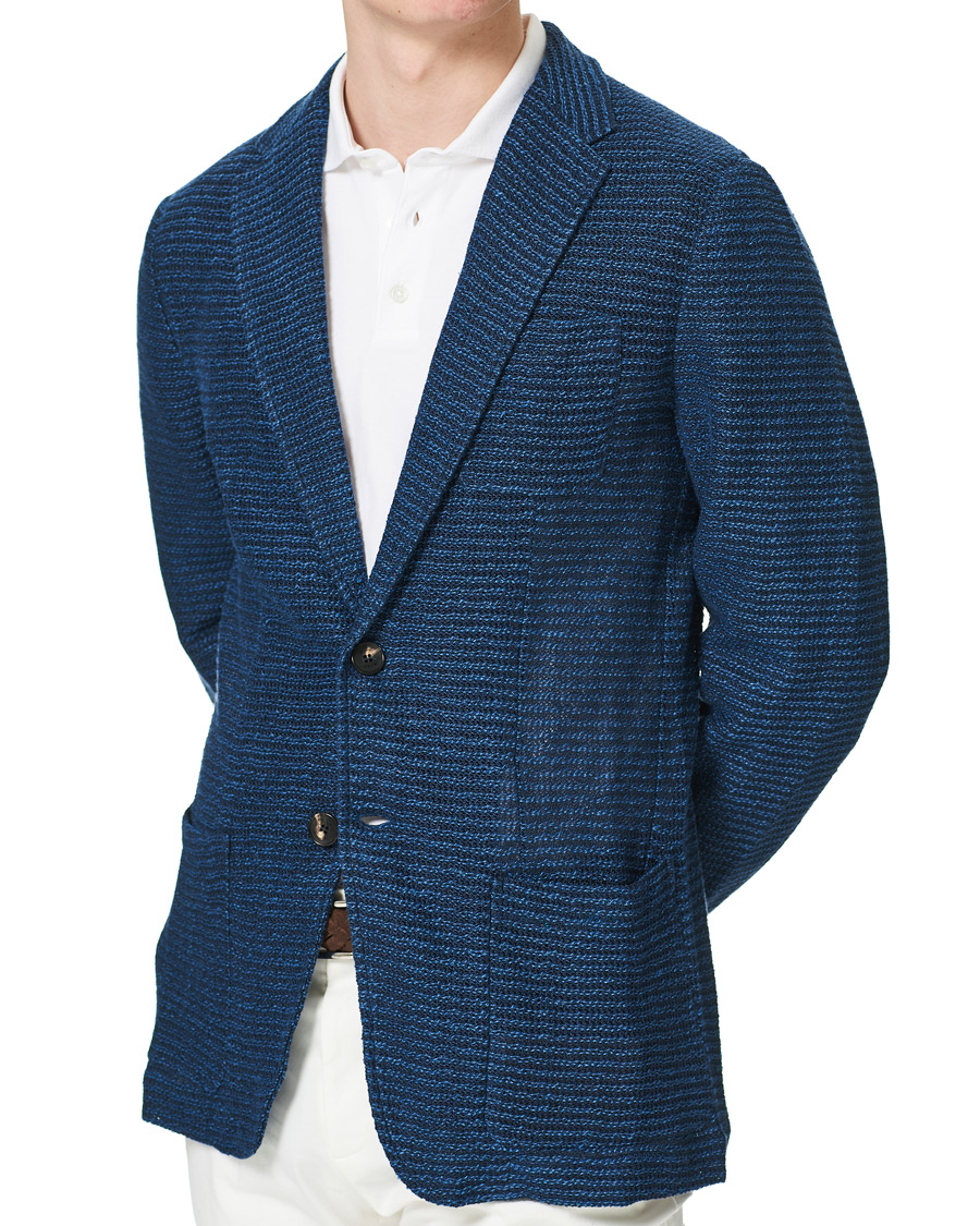 Men | Blazers | Etro | Jacquard Jersey Blazer Navy