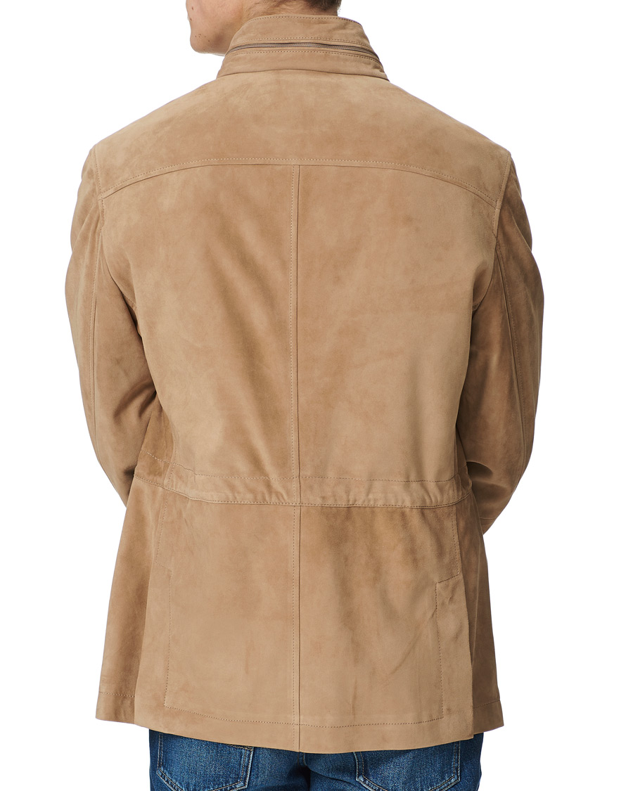 Men | Coats & Jackets | Brunello Cucinelli | Suede Field Jacket Beige