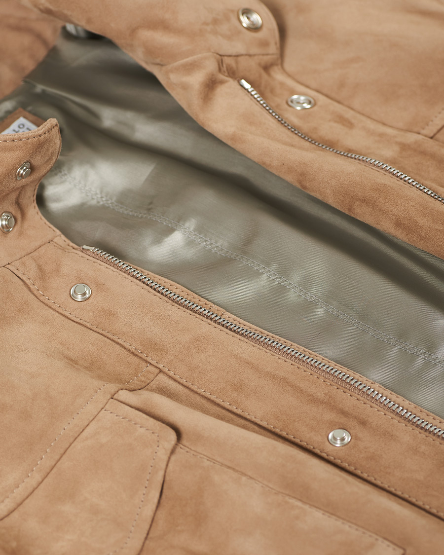 Men | Coats & Jackets | Brunello Cucinelli | Suede Field Jacket Beige