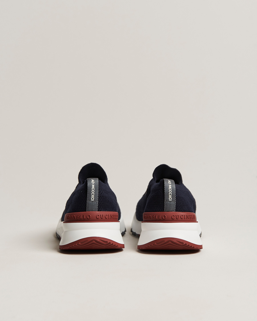 Brunello Cucinelli Mesh Running Sneakers Navy at CareOfCarl.com