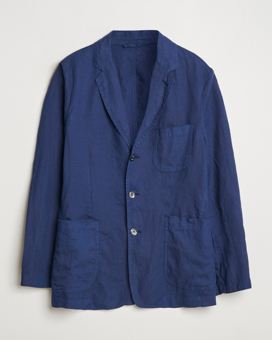 Men | Blazers | Aspesi | Samuraki Linen Blazer Navy