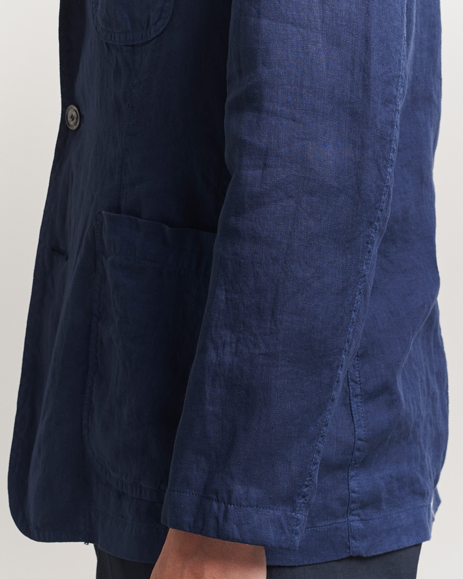 Men | Blazers | Aspesi | Samuraki Linen Blazer Navy