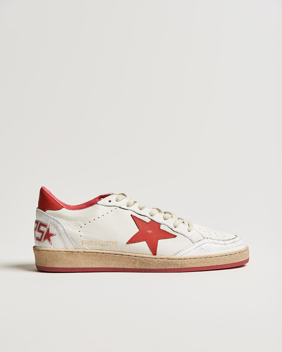 Men |  | Golden Goose Deluxe Brand | Ball Star Sneakers White/Red