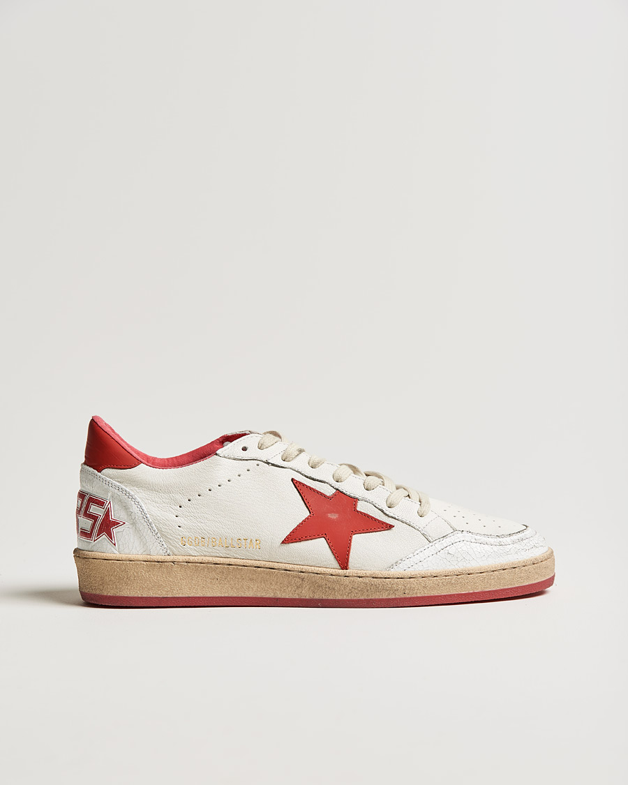 Men | Golden Goose Deluxe Brand Ball Star Sneakers White/Red | Golden Goose | Deluxe Brand Ball Star Sneakers White/Red