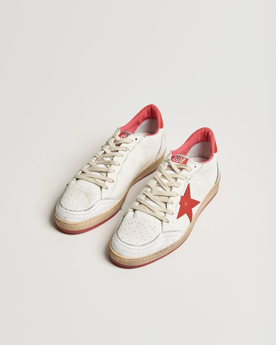 Men | Golden Goose Deluxe Brand Ball Star Sneakers White/Red | Golden Goose | Deluxe Brand Ball Star Sneakers White/Red