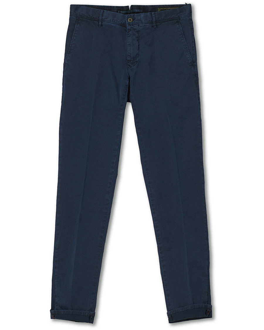 Men | Trousers | Incotex | Slim Fit Garment Dyed Slacks Navy