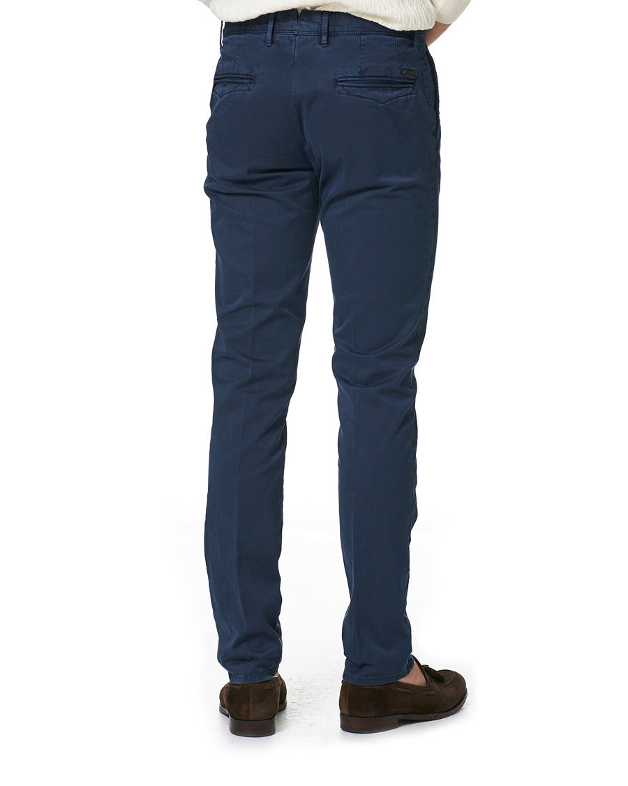 Men | Trousers | Incotex | Slim Fit Garment Dyed Slacks Navy