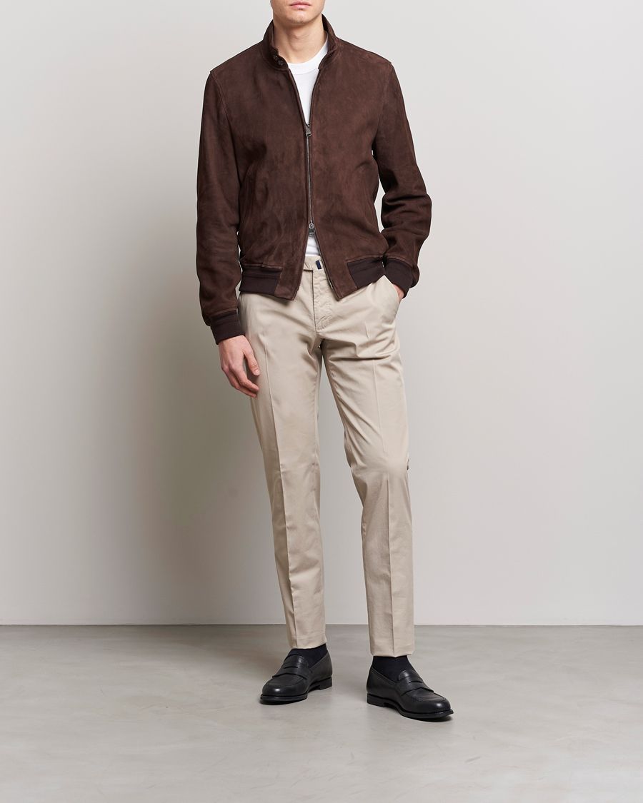 Men | Trousers | Incotex | Slim Fit Comfort Chinos Light Grey