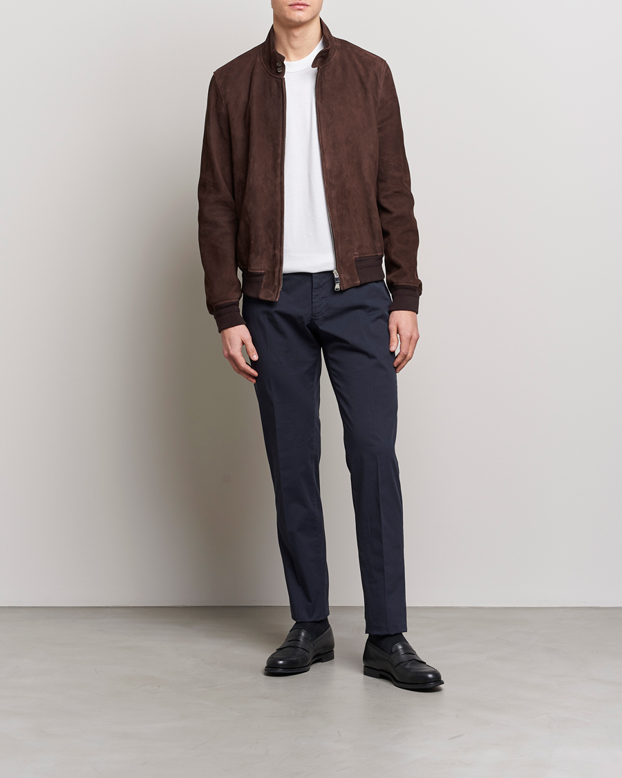 Men | Trousers | Incotex | Slim Fit Comfort Chinos Navy