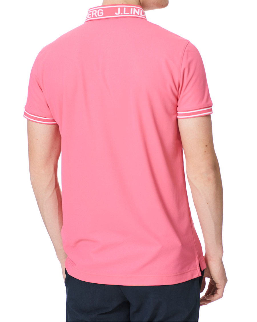 Men | Polo Shirts | J.Lindeberg | Austin Regular Golf Polo Hot Pink