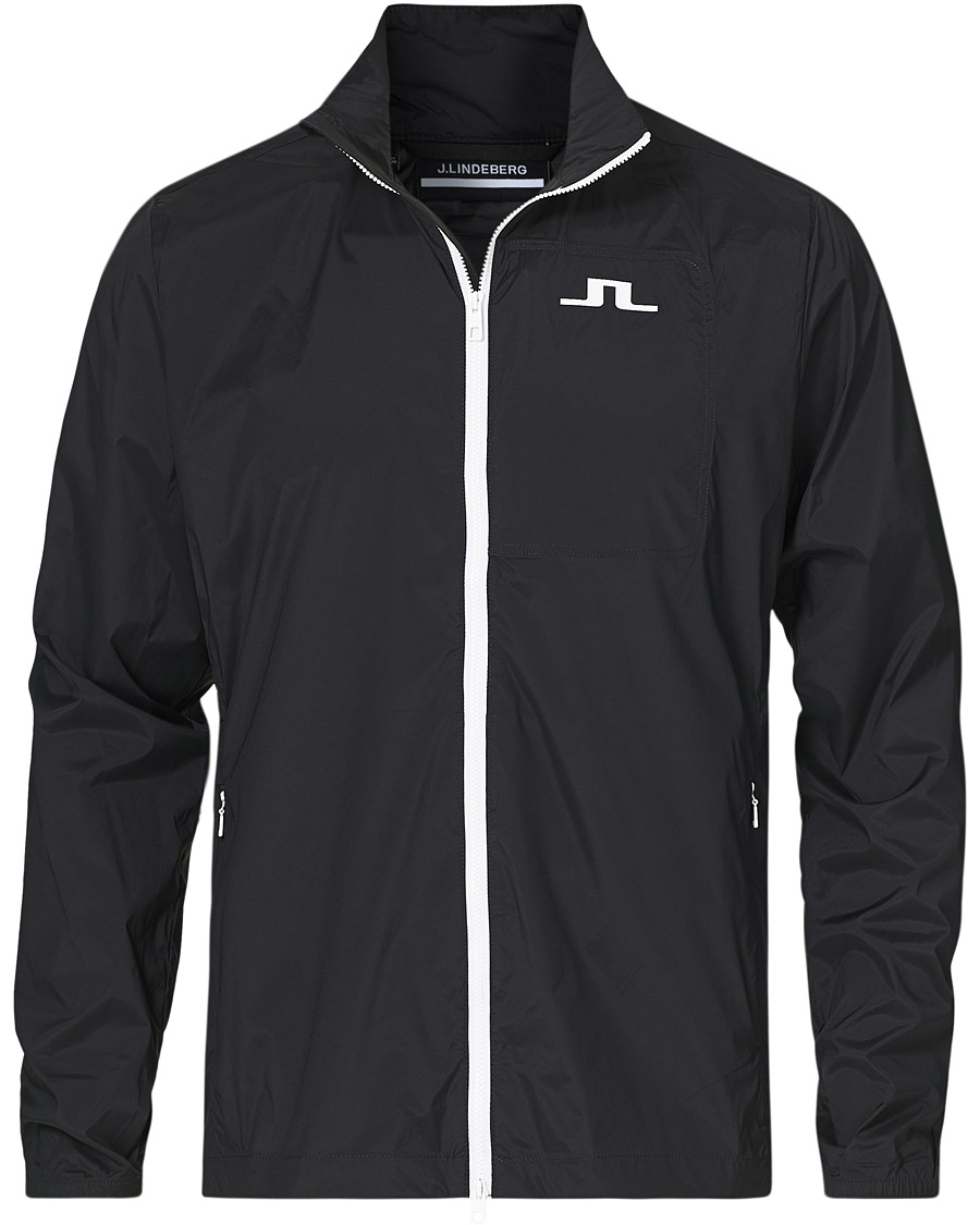 Men | Coats & Jackets | J.Lindeberg | Ash Light Packable Golf Jacket Black