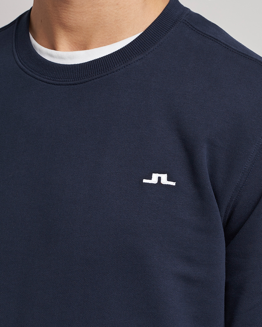 Men | Sweaters & Knitwear | J.Lindeberg | Cal Crew Neck Sweat Navy