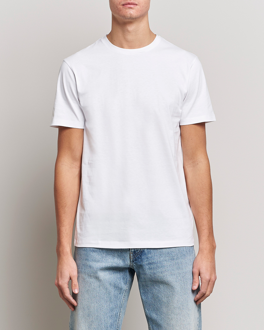 Men | White t-shirts | J.Lindeberg | Sid Cotton Crew Neck Tee White