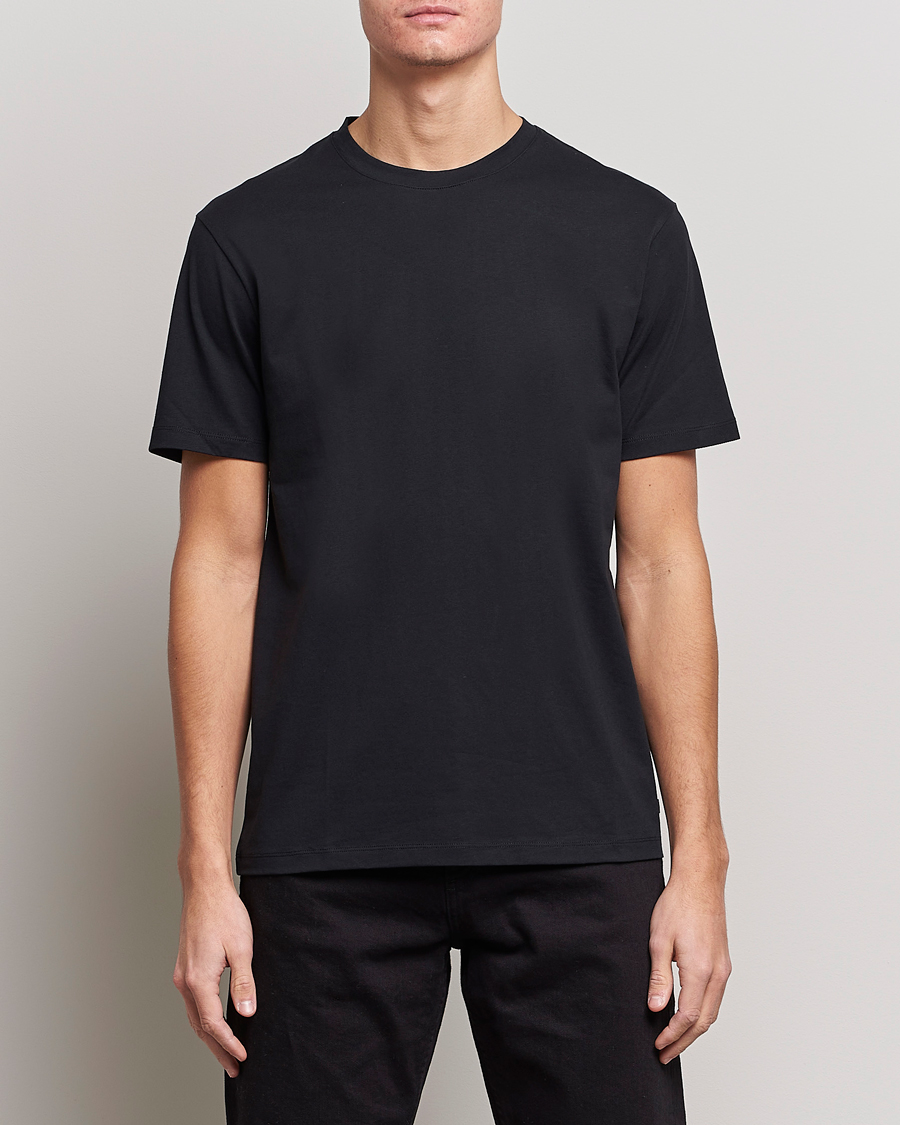 Men | T-Shirts | J.Lindeberg | Sid Cotton Crew Neck Tee Black