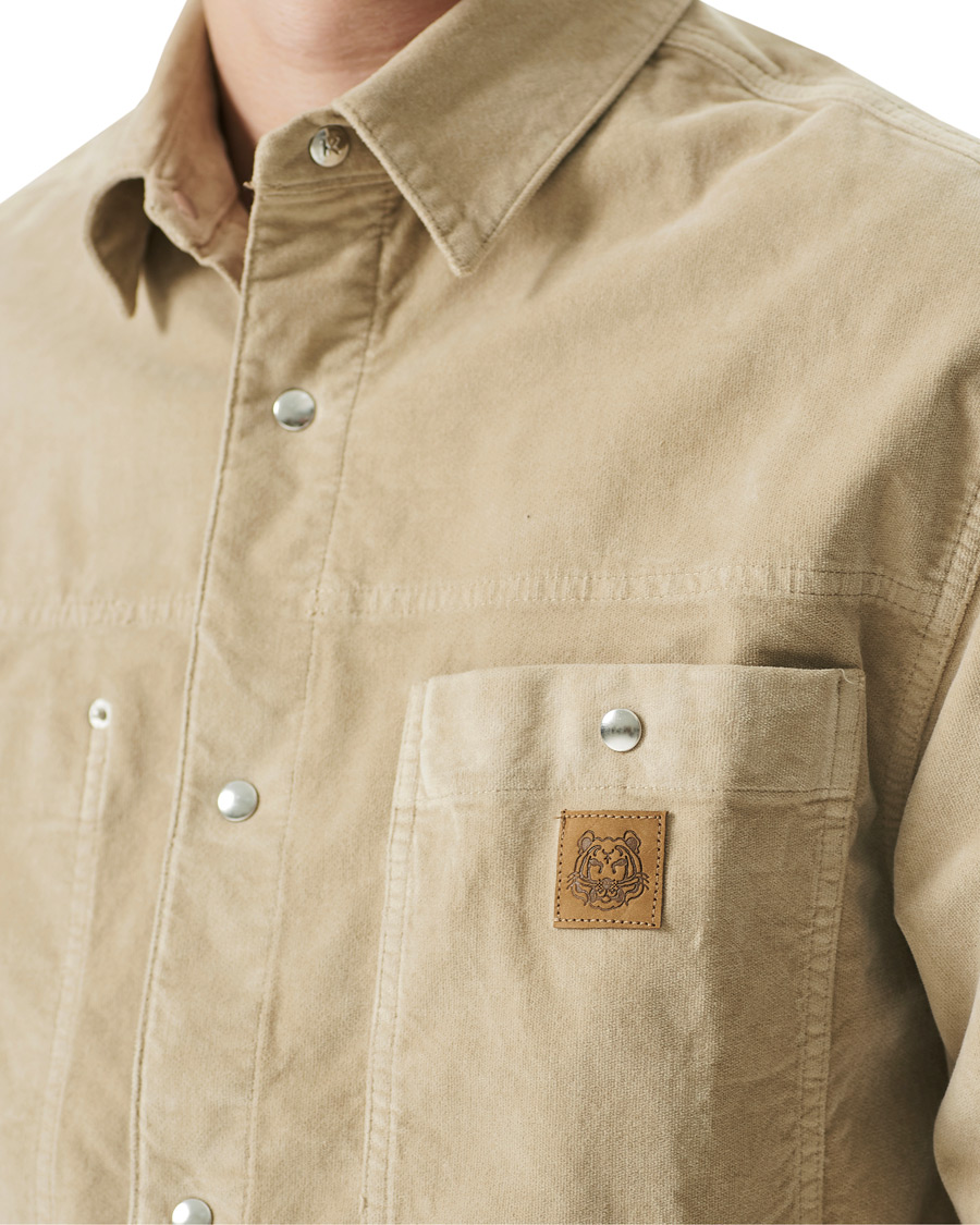 Men | Shirts | KENZO | Snap Overshirt Sand
