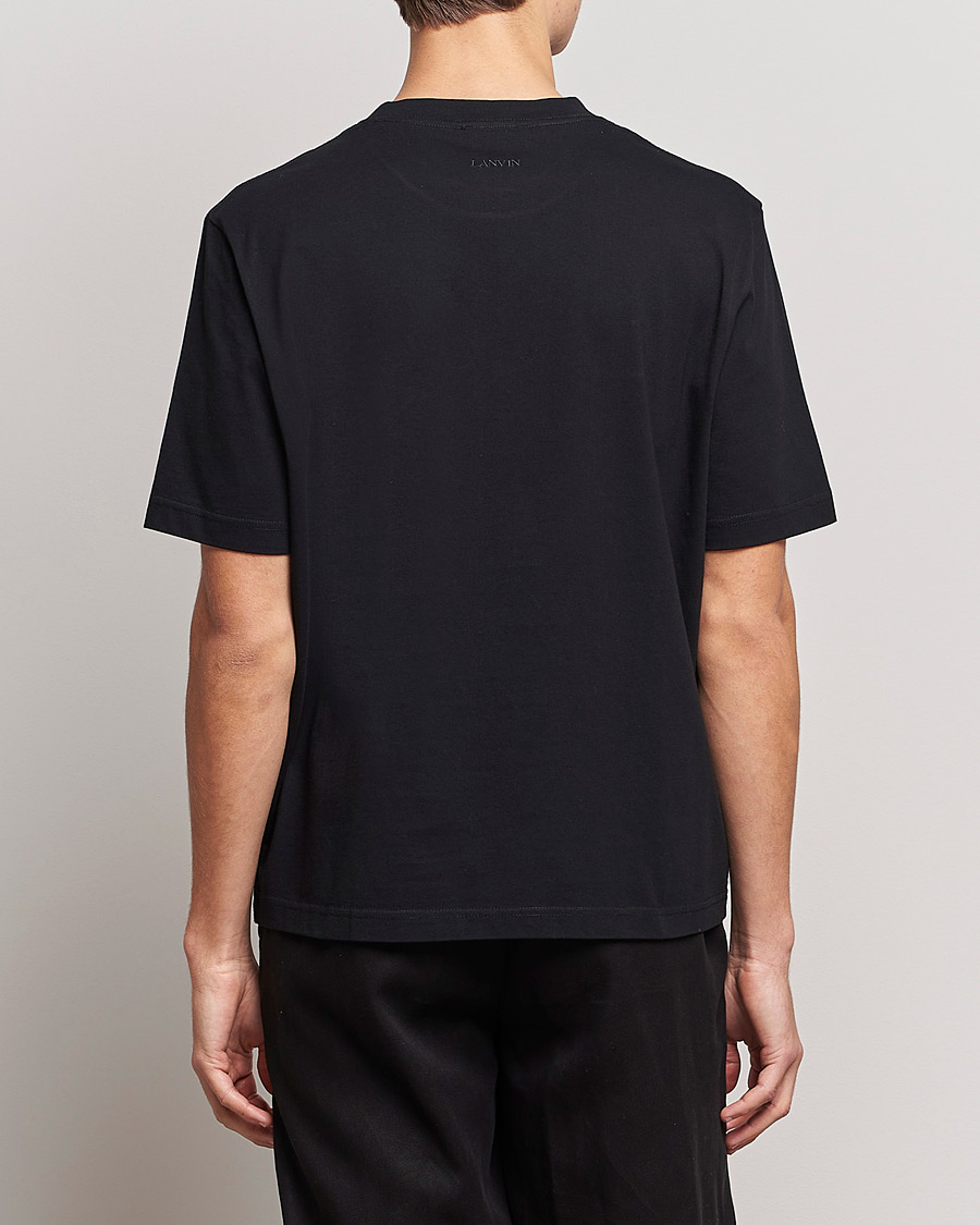 Men | T-Shirts | Lanvin | Embroidered Tonal Logo T-Shirt Black