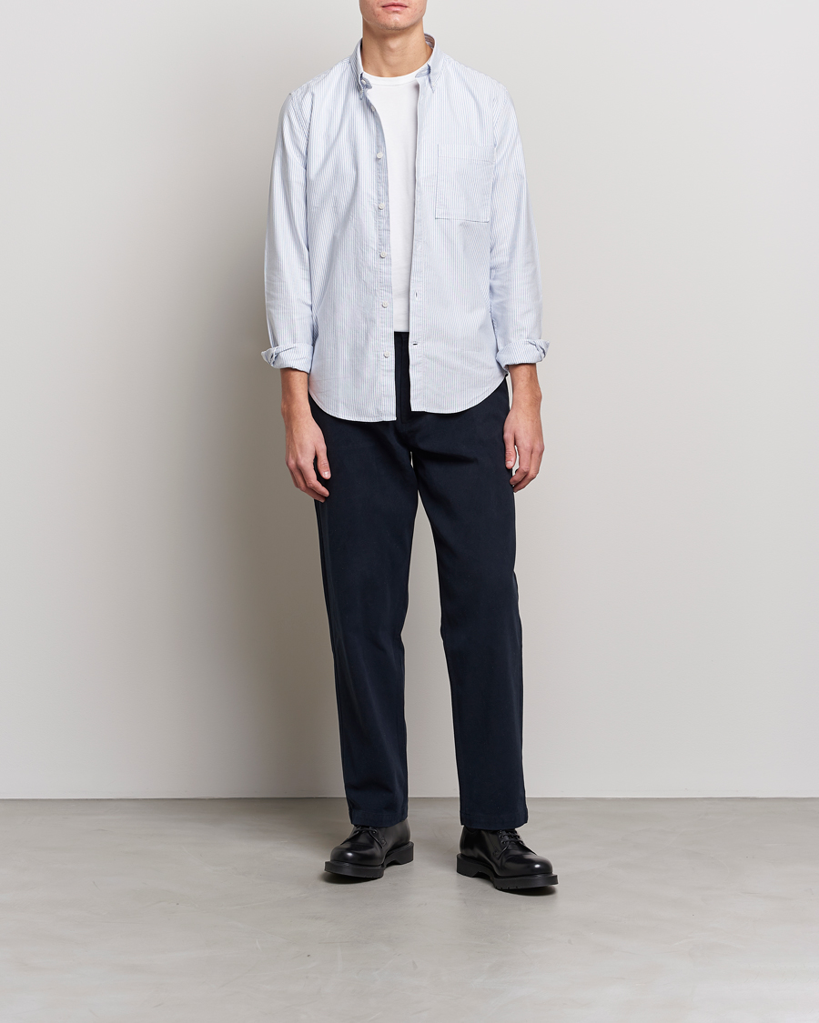 Men | Shirts | NN07 | Arne Button Down Oxford Shirt Blue/White