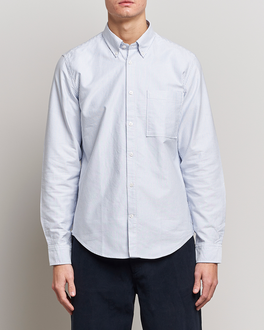 Men |  | NN07 | Arne Button Down Oxford Shirt Blue/White