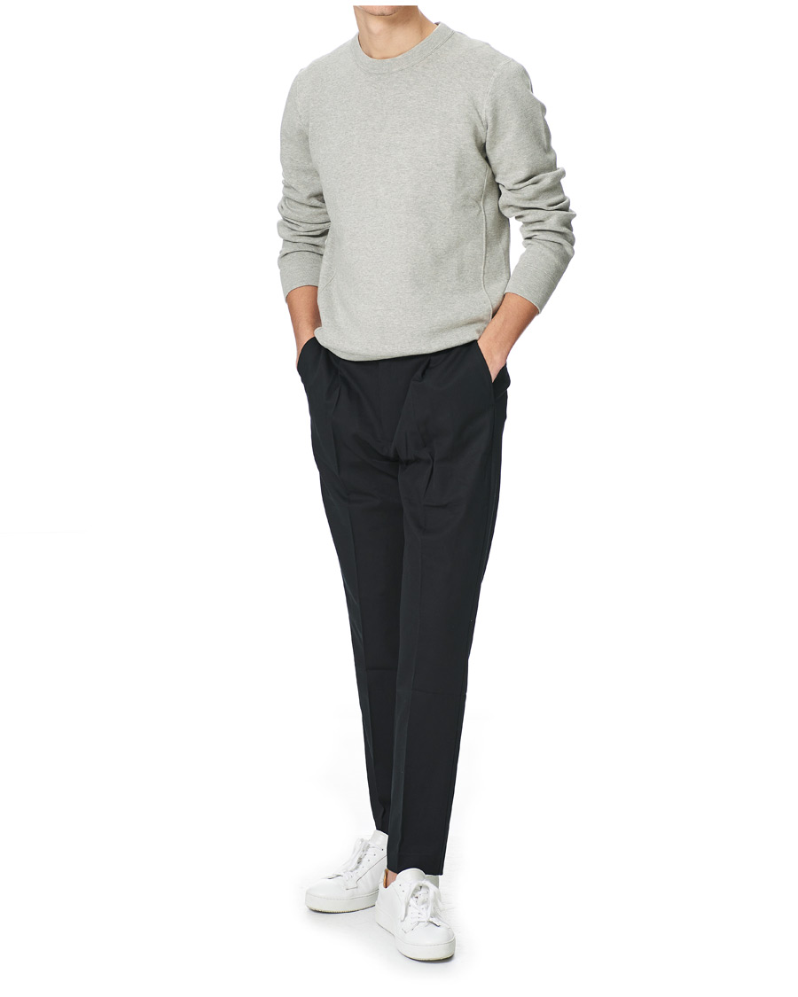 Men | Sweaters & Knitwear | NN07 | Luis Knitted Crew Neck Sweater Light Grey Melange