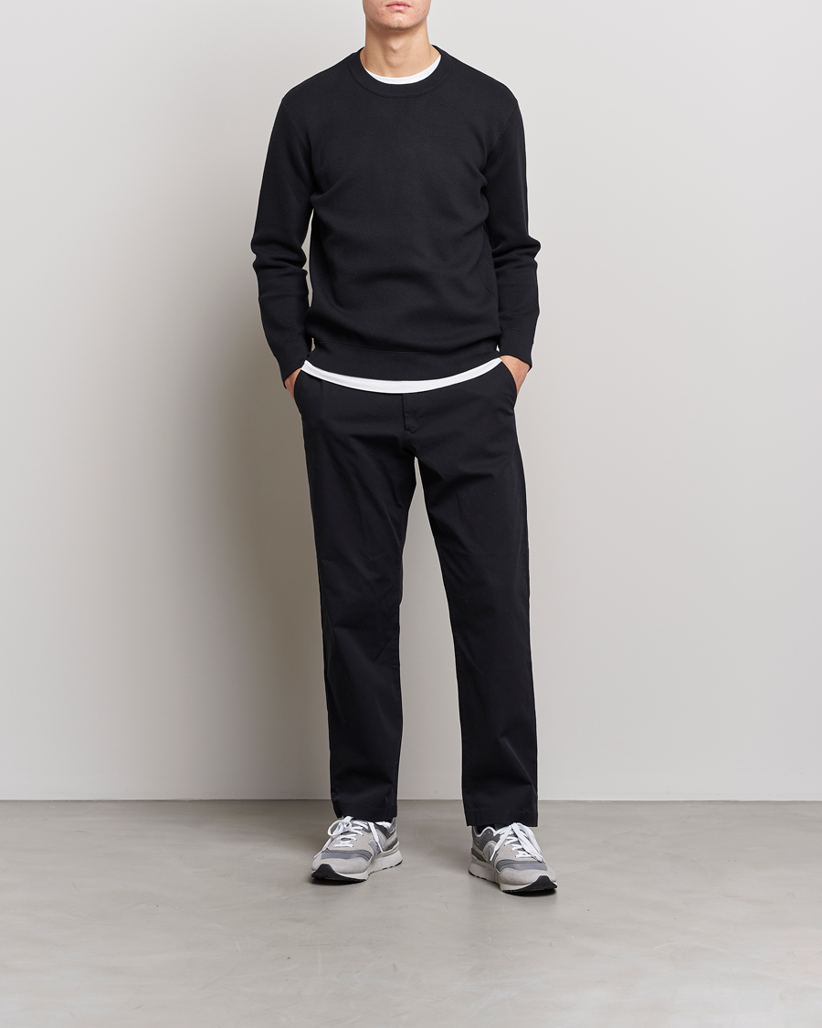 Men | Sweaters & Knitwear | NN07 | Luis Knitted Crew Neck Sweater Black