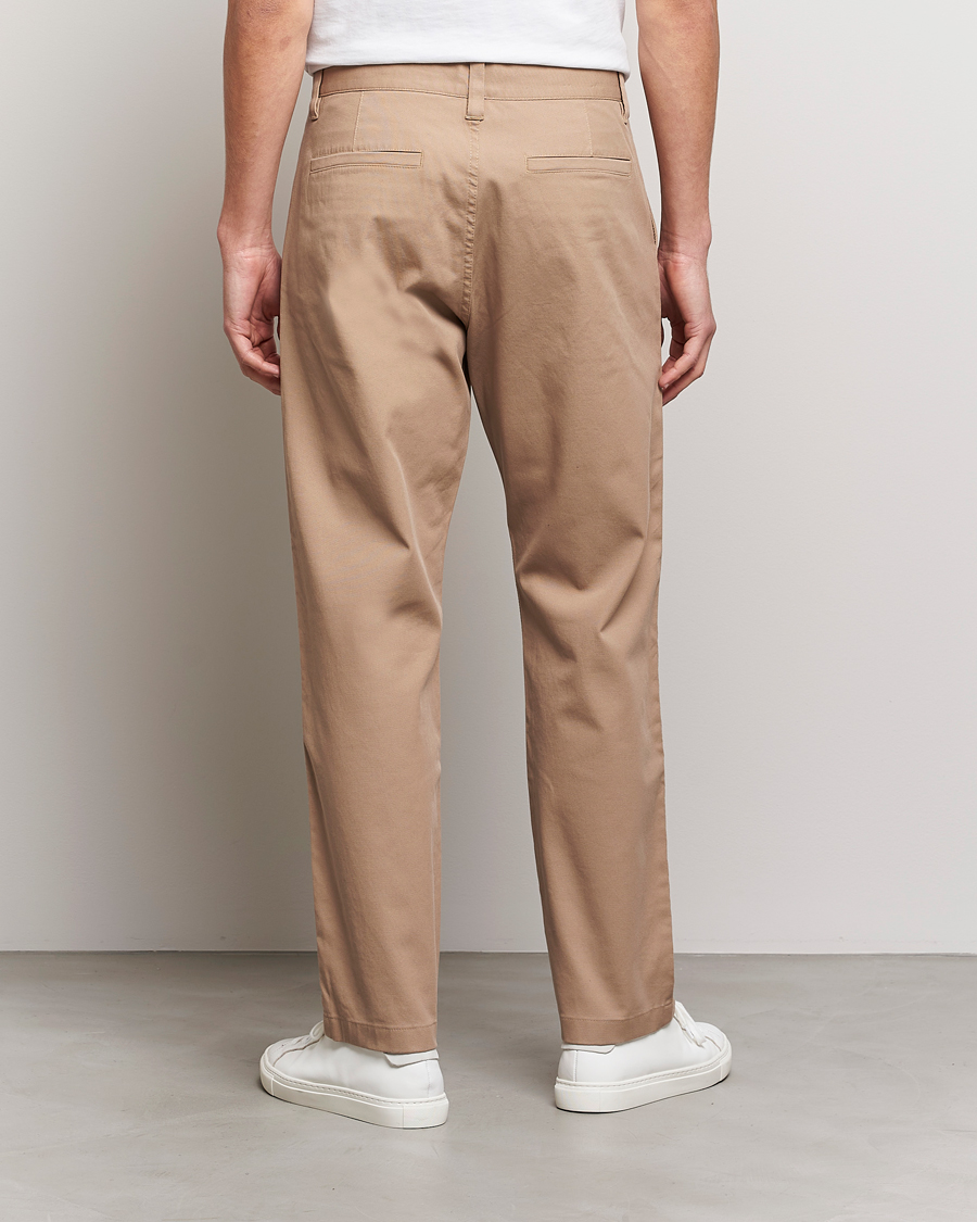 NN07 Alex Straight Fit Cotton Chinos Khaki at CareOfCarl.com