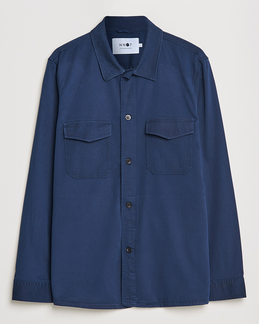 Men | Shirts | NN07 | Bernard Tencel Overshirt Navy