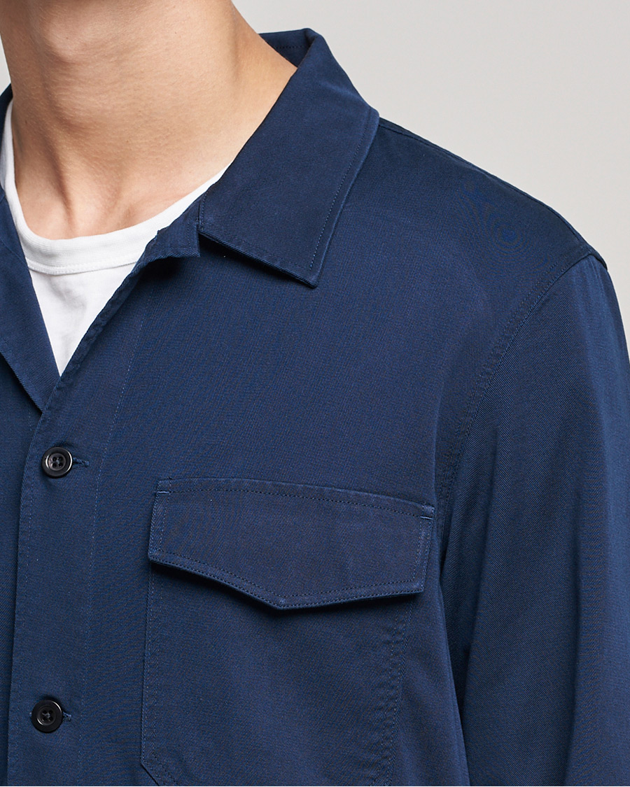 Men | Shirts | NN07 | Bernard Tencel Overshirt Navy