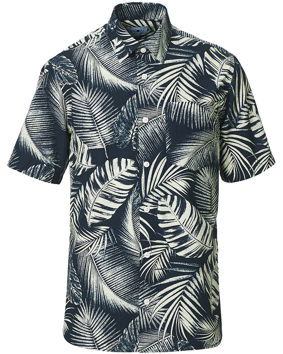 Men | Shirts | NN07 | Errico Printed Short Sleeve Shirt Blue