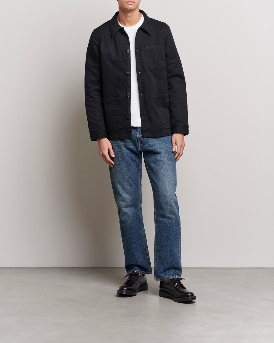 Men | Shirts | Nudie Jeans | Barney Worker Overshirt Black