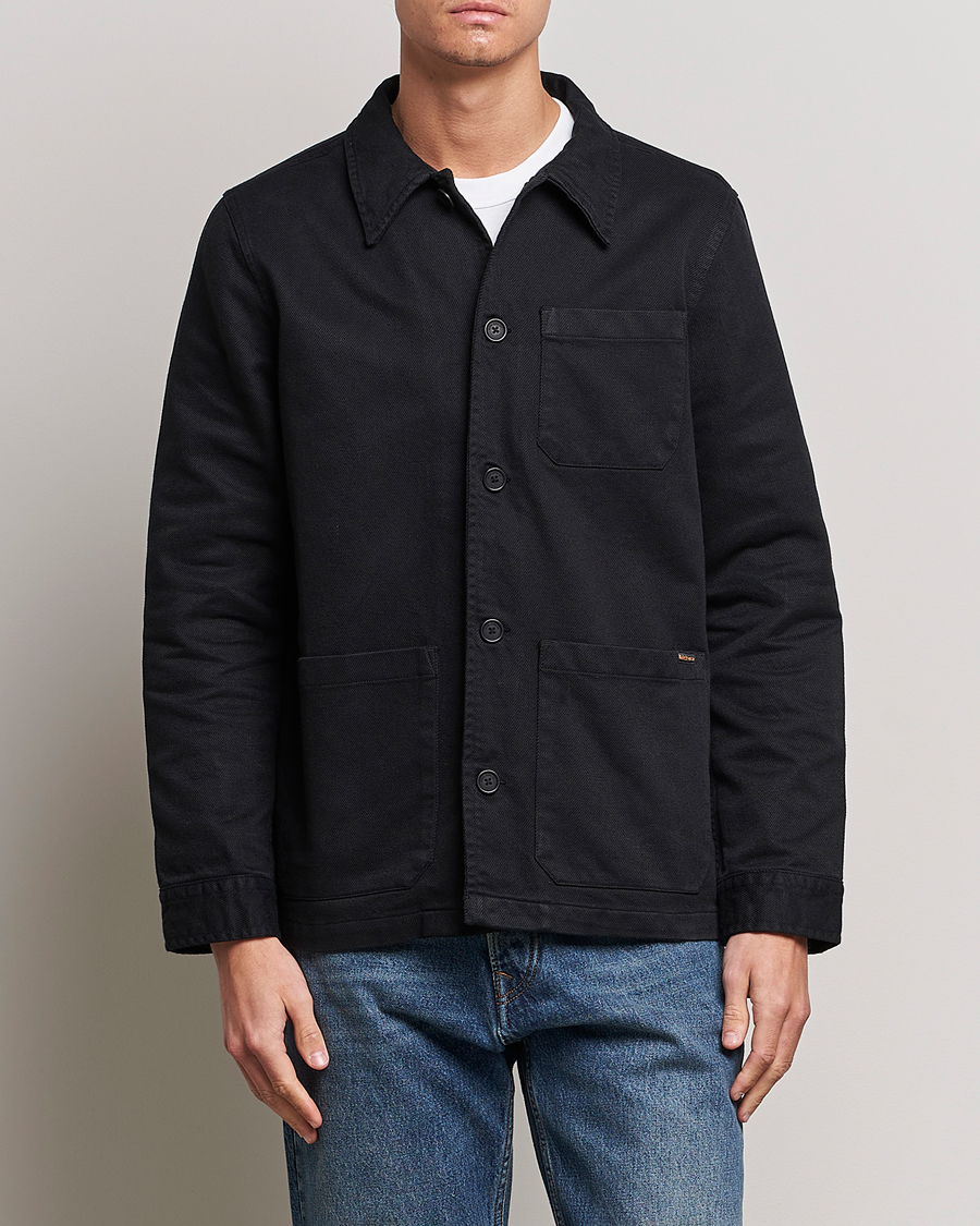 Men | Shirts | Nudie Jeans | Barney Worker Overshirt Black