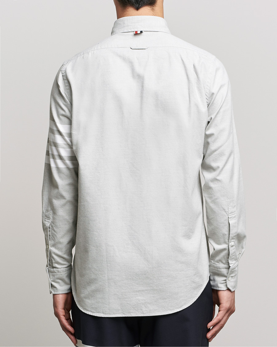 Men |  | Thom Browne | 4 Bar Flannel Shirt Light Grey