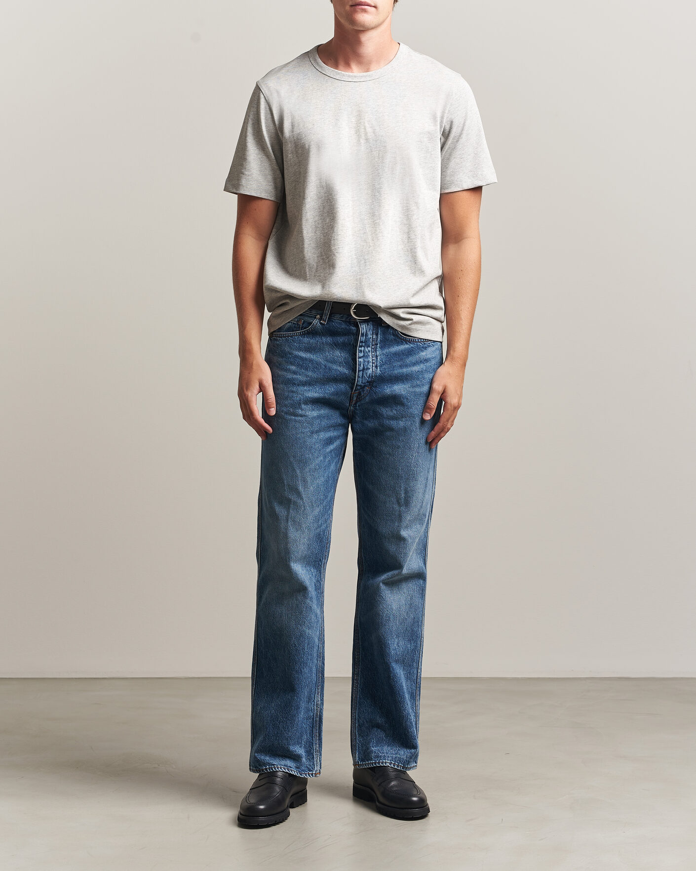 Men | T-Shirts | A Day's March | Heavyweight T-Shirt Grey Melange