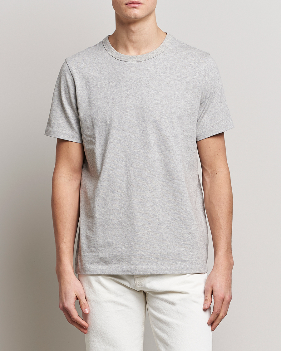 Men | The Classics of Tomorrow | A Day's March | Heavy Tee Grey Melange