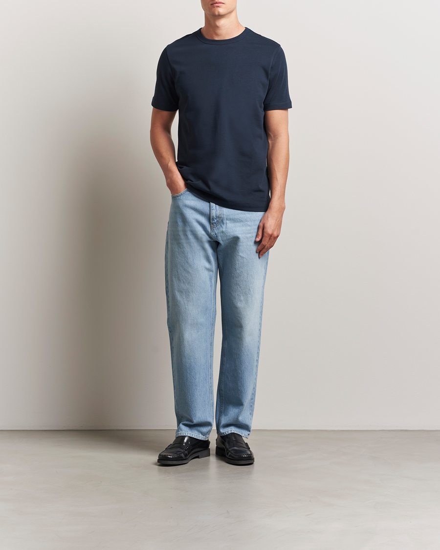 Men | T-Shirts | A Day's March | Heavyweight T-Shirt Navy